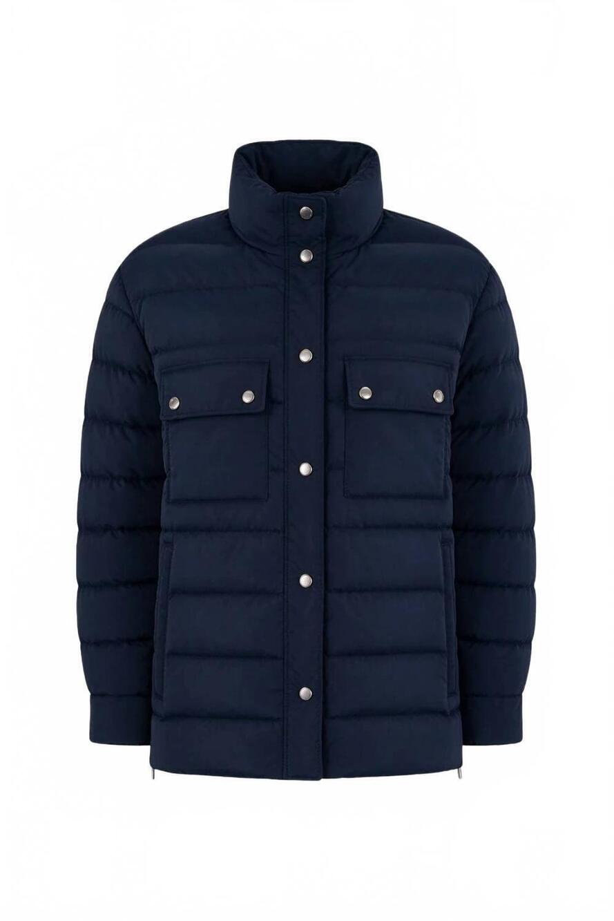NEW MOORER men's stand collar short down jacket in blu